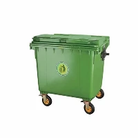 È facile spostare i bidoni della spazzatura in plastica per esterni con un ca...