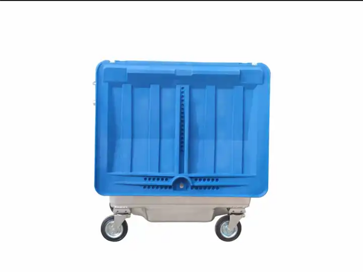 Galvanized Steel Round Trash Can With Lid