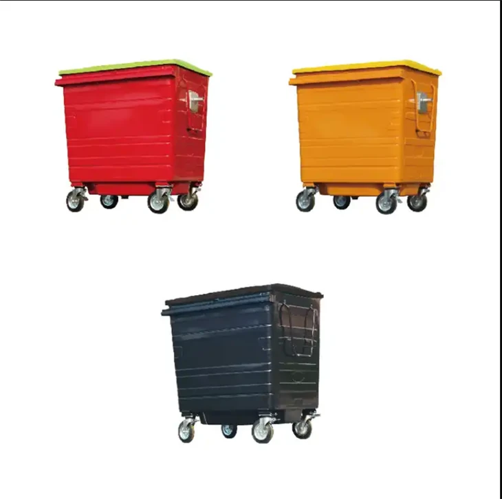 Industrial Metal Trash Can